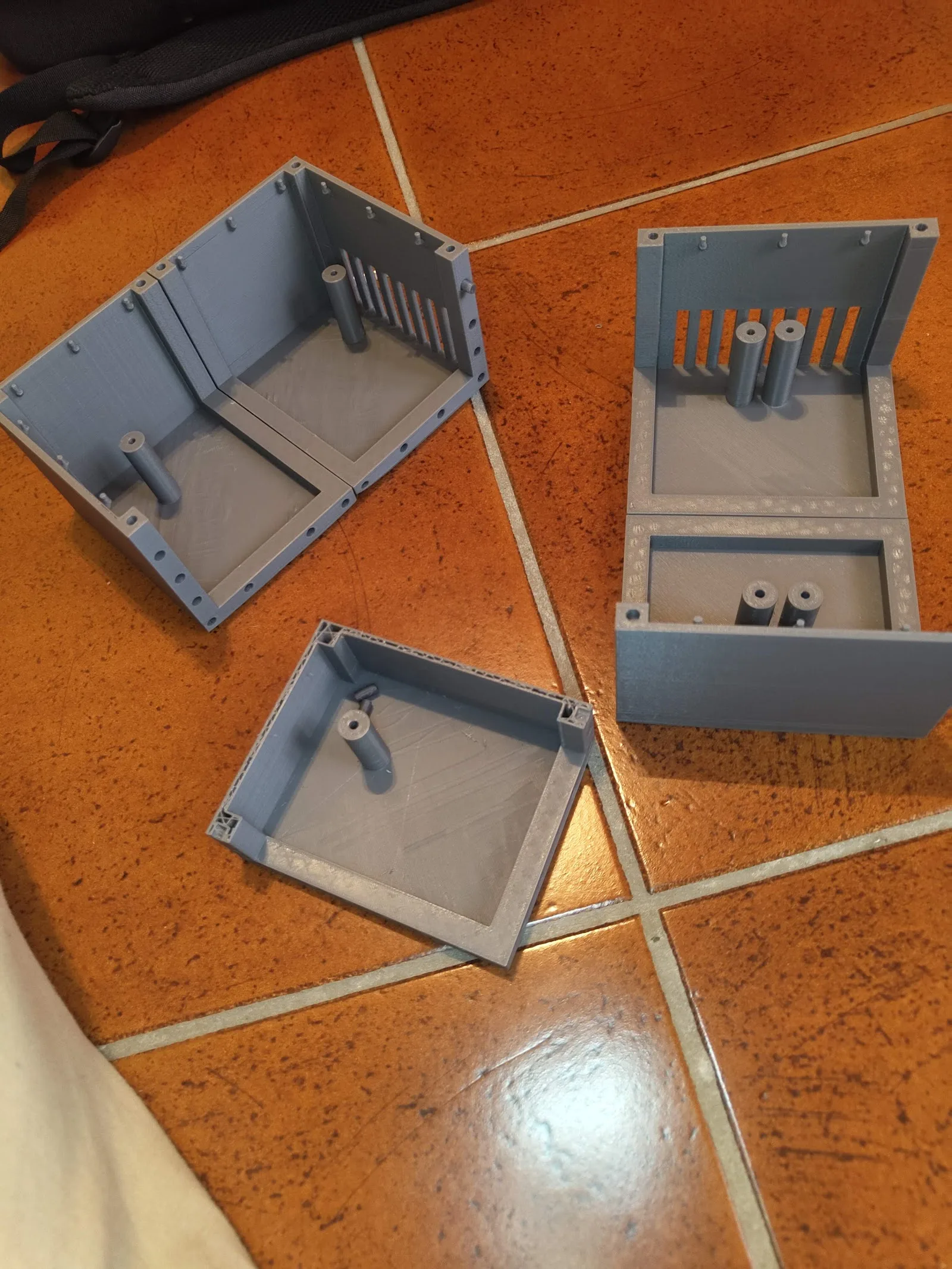 3D printed fireplace case components