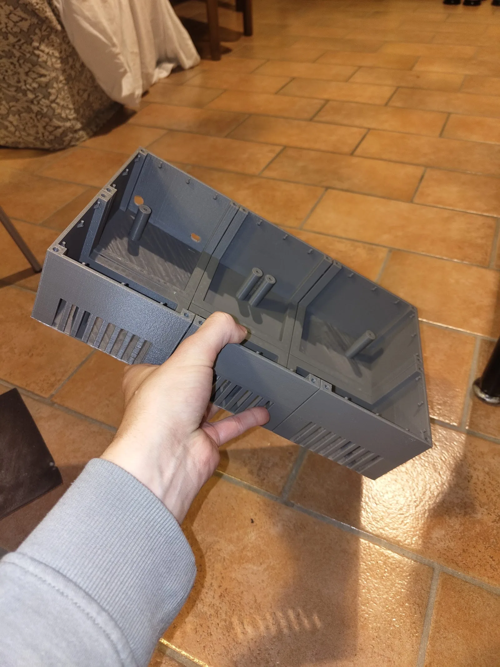 Arduino Fireplace enclosure during assembly