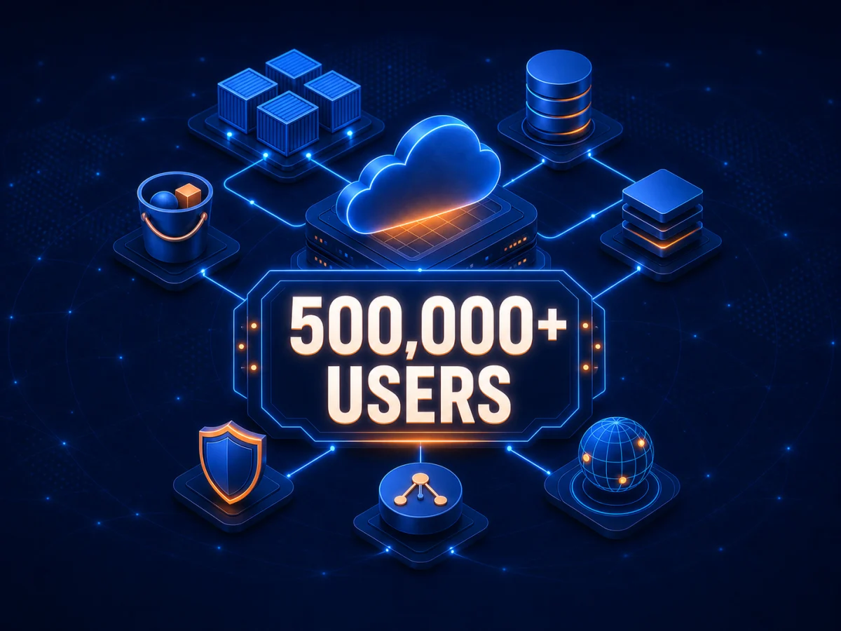 Cloud infrastructure architecture designed for more than 500,000 users